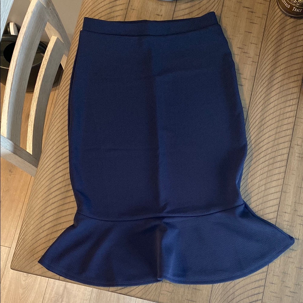 Elegant Navy Blue Skirt